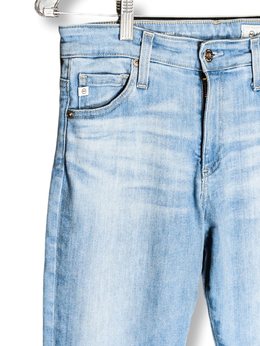 AG Farrah Ankle Skinny High Rise Light Blue Jeans Size 28 - Picture 3 of 13